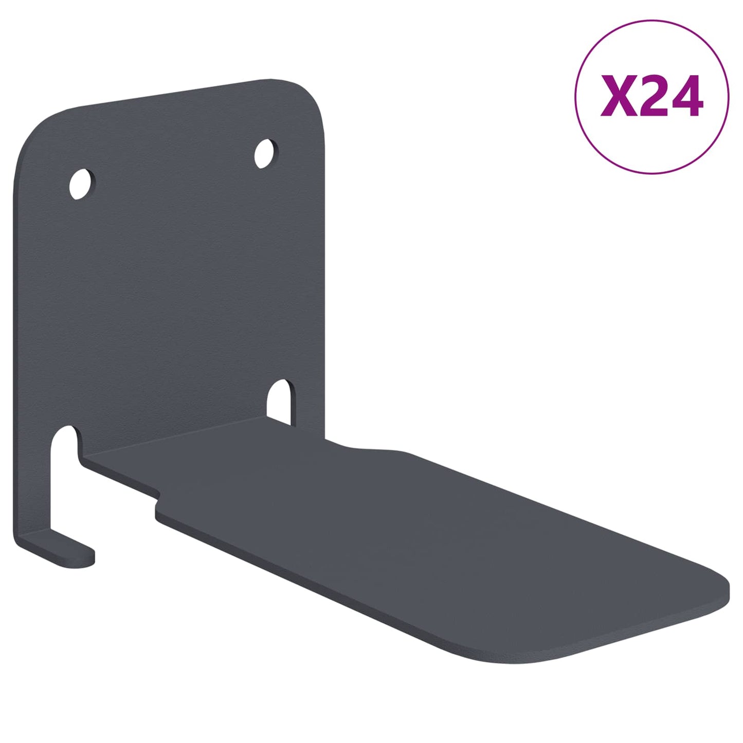 Drijvende plank met plank 24 pcs Antraciet 6 x 10,8 x 6,6 cm