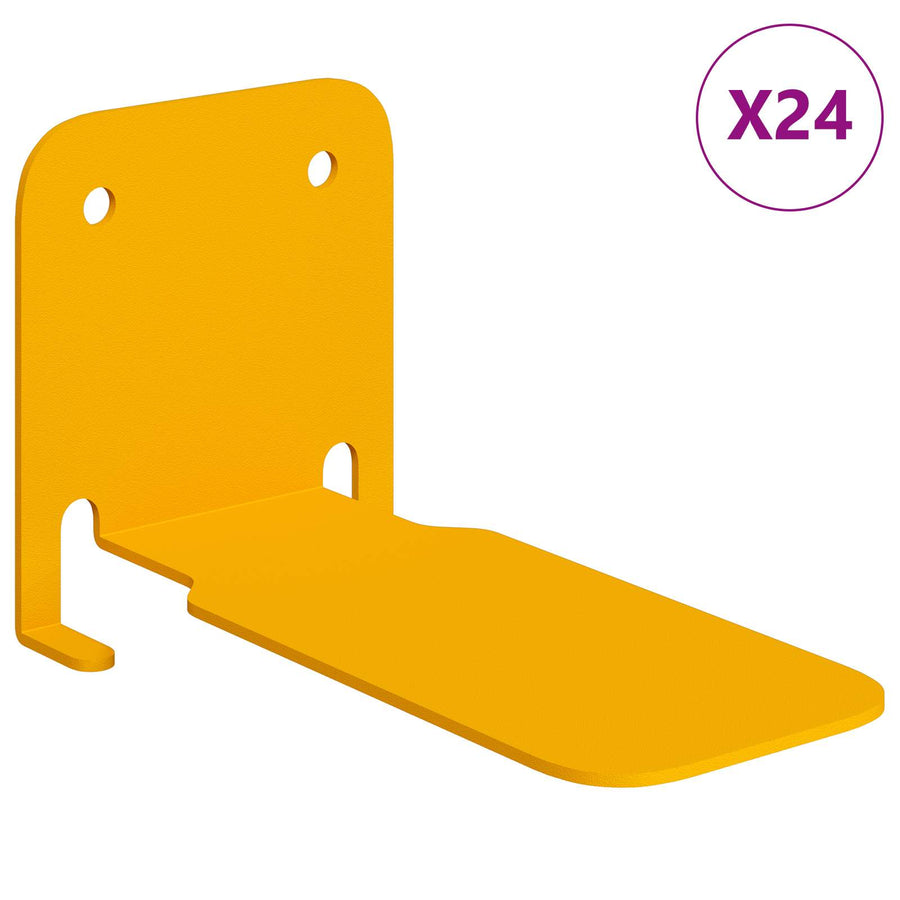 Drijvende plank met plank 24 pcs Mosterdgeel 6 x 10,8 x 6,6 cm