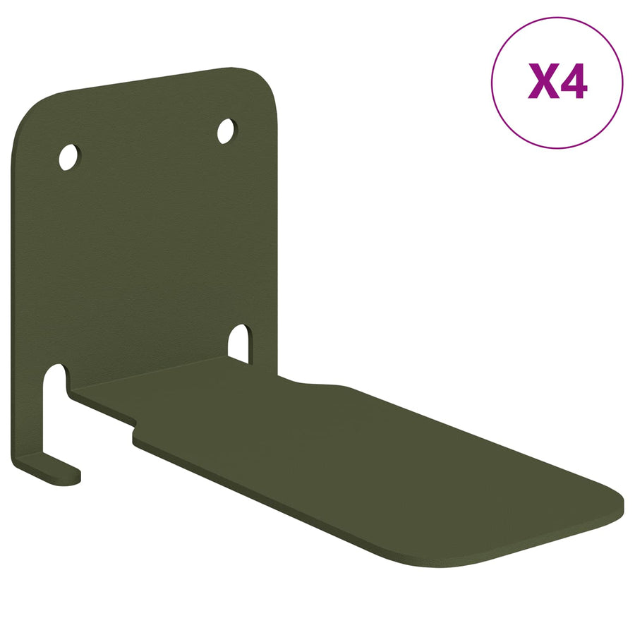 Drijvende plank met plank 4 pcs Olijf Groen 6 x 10,8 x 6,6 cm