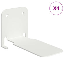 Drijvende plank met plank 4 pcs Wit 6 x 10,8 x 6,6 cm