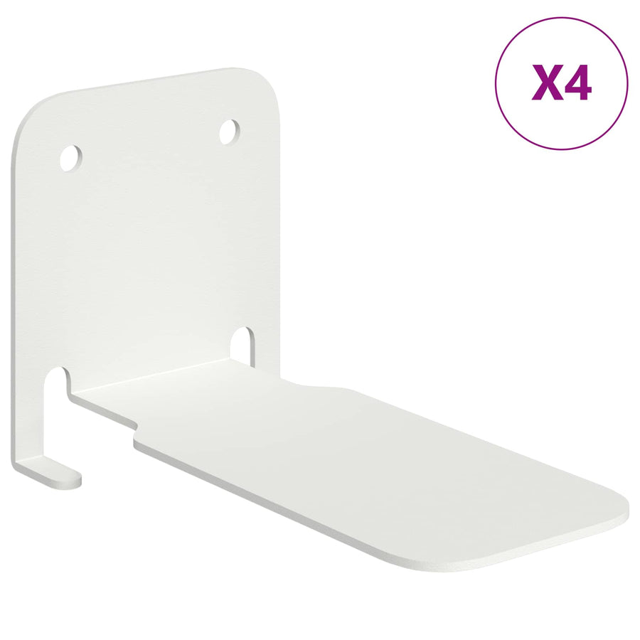 Drijvende plank met plank 4 pcs Wit 6 x 10,8 x 6,6 cm