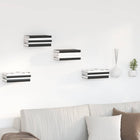 Floating Shelf with Plank 24 pcs White 6 x 10.8 x 6.6 cm