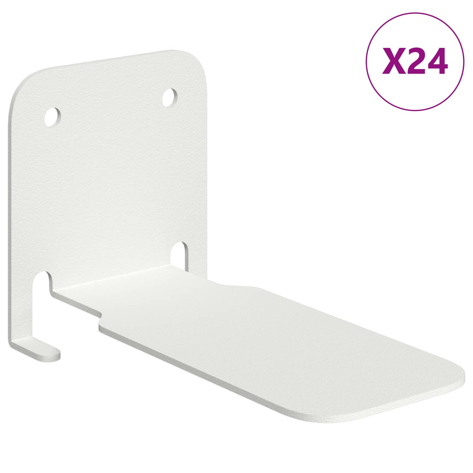 Drijvende plank met plank 24 pcs Wit 6 x 10,8 x 6,6 cm