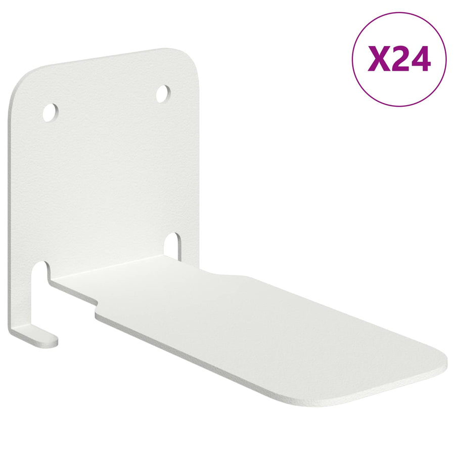 Drijvende plank met plank 24 pcs Wit 6 x 10,8 x 6,6 cm