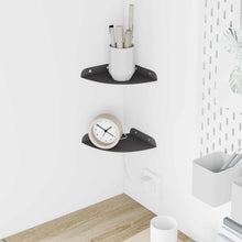Drijvende plank met plank met opslag 2 pcs Zwart 15 x 15 x 2 cm