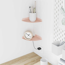 Drijvende plank met plank met opslag 2 pcs Roze 15 x 15 x 2 cm