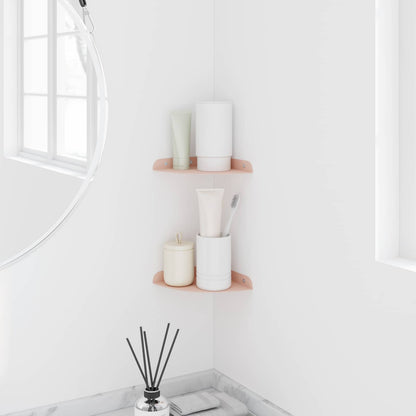 Drijvende plank met plank met opslag 2 pcs Roze 15 x 15 x 2 cm