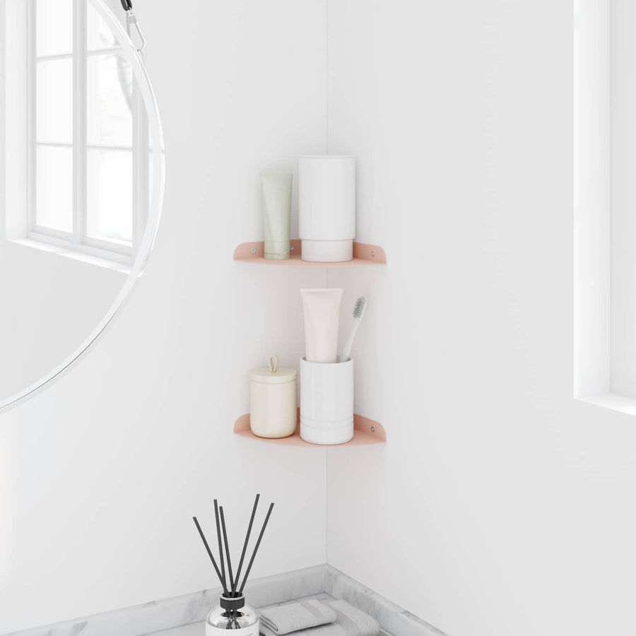 Drijvende plank met plank met opslag 2 pcs Roze 15 x 15 x 2 cm