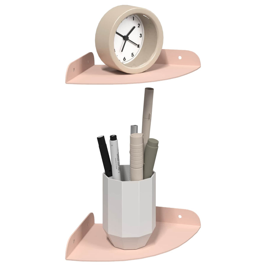 Drijvende plank met plank met opslag 2 pcs Roze 15 x 15 x 2 cm