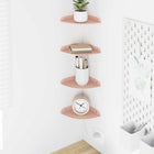 Floating Shelf with Storage 4 pcs Pink 15 x 15 x 2 cm
