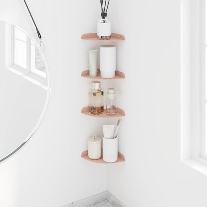 Drijvende plank met plank met opslag 4 pcs Roze 15 x 15 x 2 cm