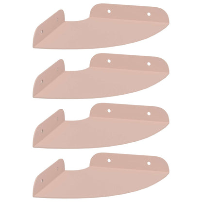 Drijvende plank met plank met opslag 4 pcs Roze 15 x 15 x 2 cm