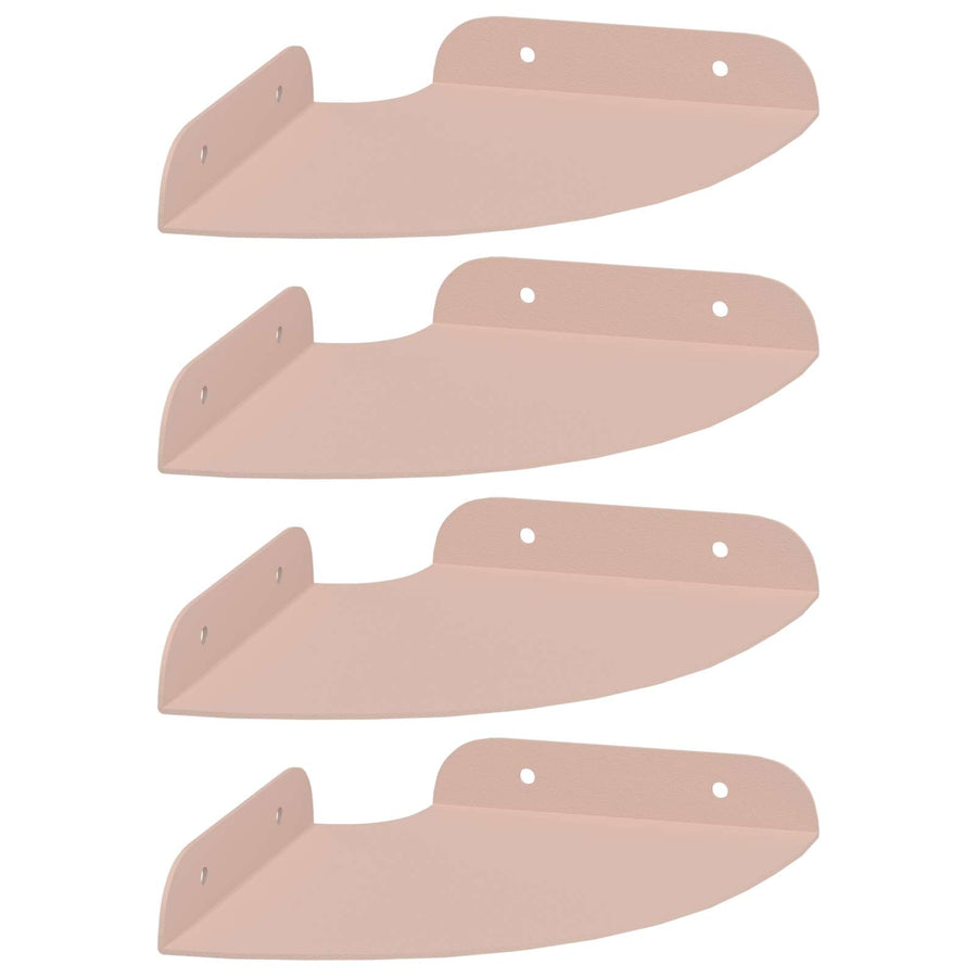 Drijvende plank met plank met opslag 4 pcs Roze 15 x 15 x 2 cm