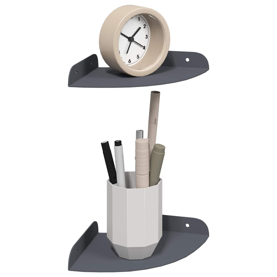 Drijvende plank met plank 2 pcs Antraciet 15 x 15 x 2 cm