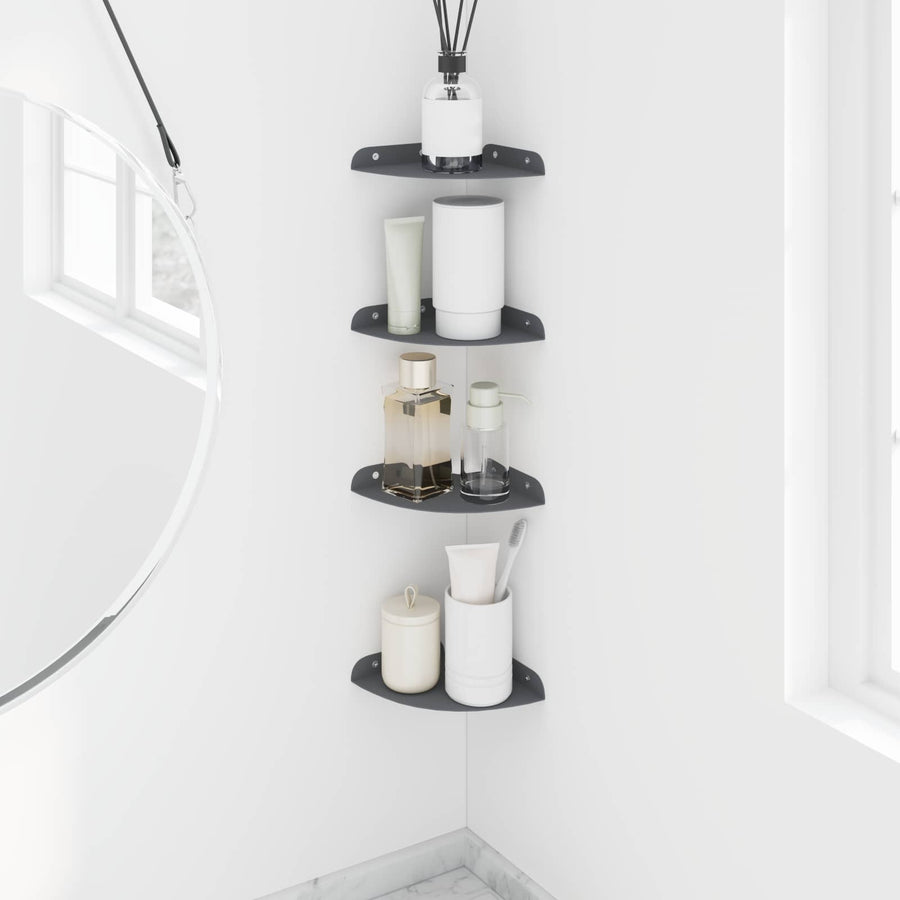 Drijvende plank met plank 4 pcs Antraciet 15 x 15 x 2 cm