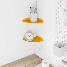 Drijvende plank met plank 2 pcs Mosterdgeel 15 x 15 x 2 cm