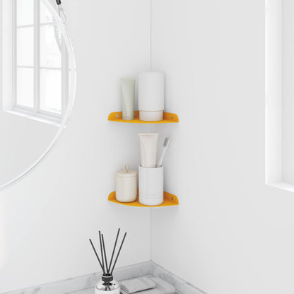 Drijvende plank met plank 2 pcs Mosterdgeel 15 x 15 x 2 cm