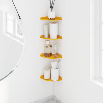 Drijvende plank met plank 4 pcs Mosterdgeel 15 x 15 x 2 cm