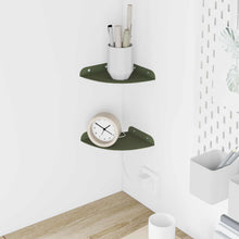 Drijvende plank met plank 2 pcs Olijf Groen 15 x 15 x 2 cm