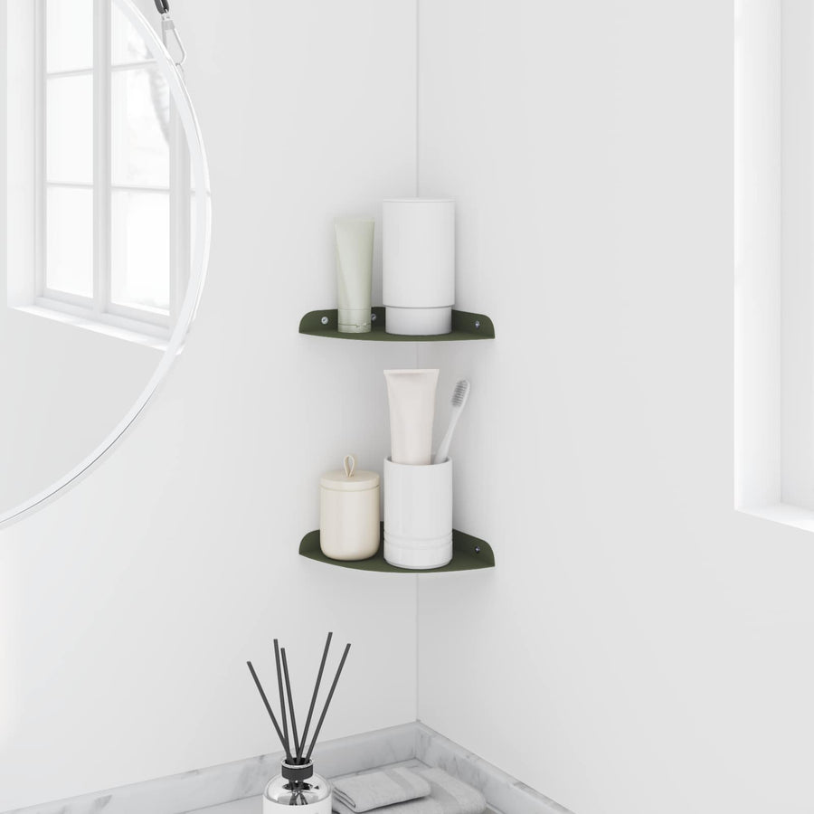 Drijvende plank met plank 2 pcs Olijf Groen 15 x 15 x 2 cm