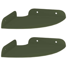 Drijvende plank met plank 2 pcs Olijf Groen 15 x 15 x 2 cm