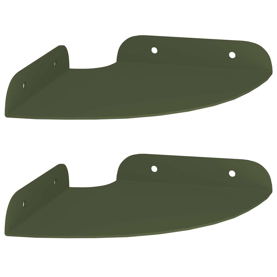 Drijvende plank met plank 2 pcs Olijf Groen 15 x 15 x 2 cm