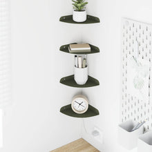 Drijvende plank met plank 4 pcs Olijf Groen 15 x 15 x 2 cm