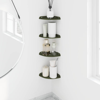 Drijvende plank met plank 4 pcs Olijf Groen 15 x 15 x 2 cm