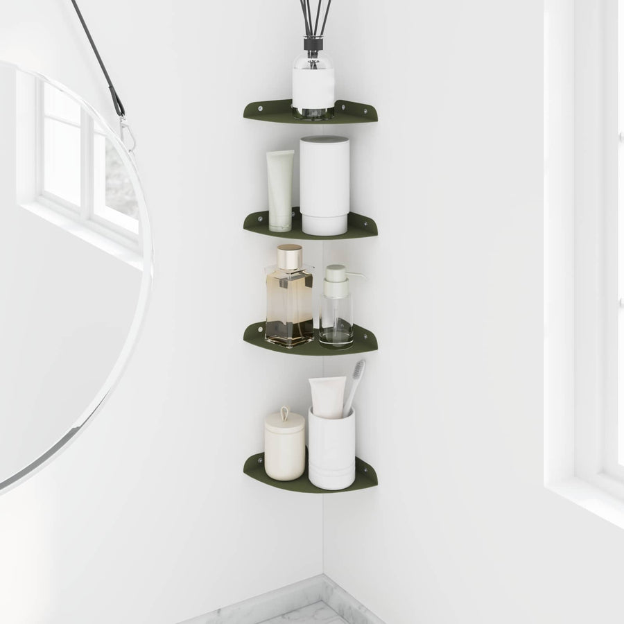 Drijvende plank met plank 4 pcs Olijf Groen 15 x 15 x 2 cm