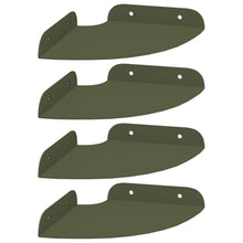 Drijvende plank met plank 4 pcs Olijf Groen 15 x 15 x 2 cm