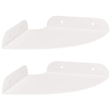 Drijvende plank met plank met opslag 2 pcs Wit 15 x 15 x 2 cm