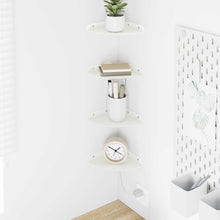 Drijvende plank met plank met opslag 4 pcs Wit 15 x 15 x 2 cm