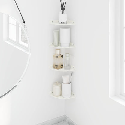 Drijvende plank met plank met opslag 4 pcs Wit 15 x 15 x 2 cm