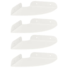 Drijvende plank met plank met opslag 4 pcs Wit 15 x 15 x 2 cm