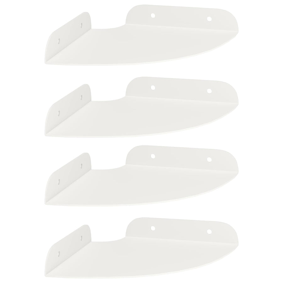 Drijvende plank met plank met opslag 4 pcs Wit 15 x 15 x 2 cm