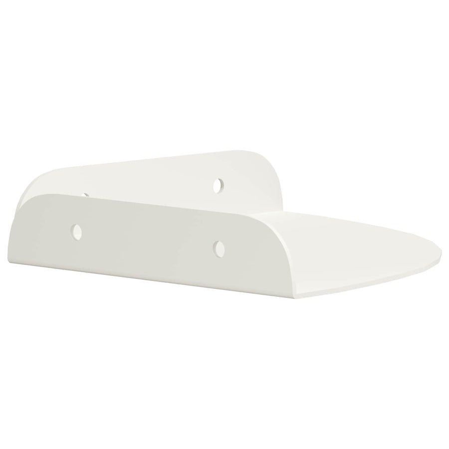 Drijvende plank met plank met opslag 4 pcs Wit 15 x 15 x 2 cm