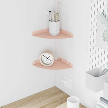 Drijvende plank met plank met opslag 2 pcs Roze 18 x 18 x 2 cm