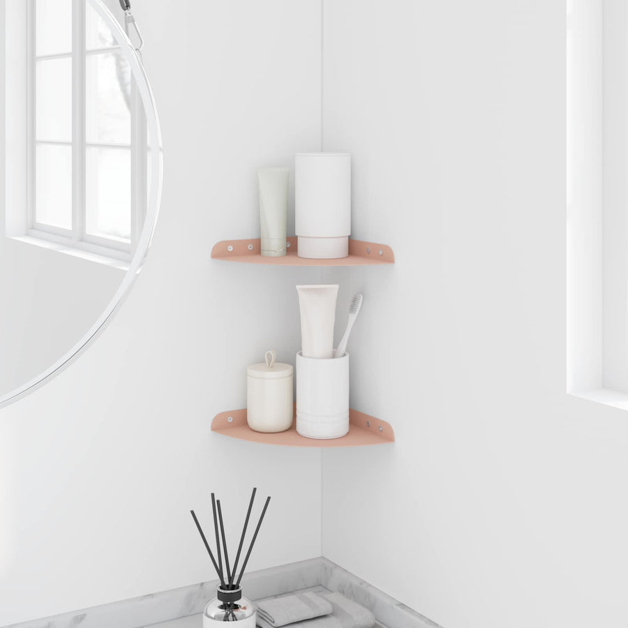 Drijvende plank met plank met opslag 2 pcs Roze 18 x 18 x 2 cm
