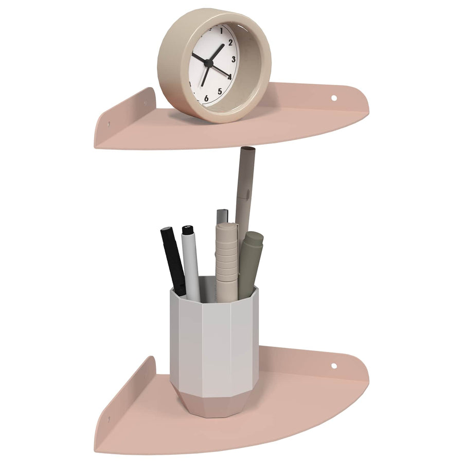 Drijvende plank met plank met opslag 2 pcs Roze 18 x 18 x 2 cm