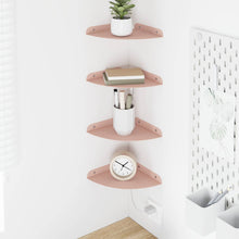 Drijvende plank met plank met opslag 4 pcs Roze 18 x 18 x 2 cm