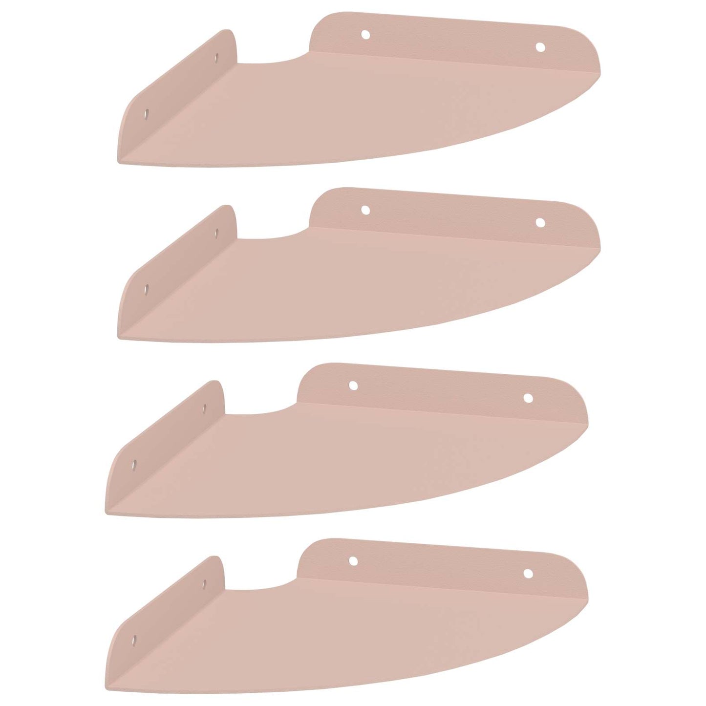 Drijvende plank met plank met opslag 4 pcs Roze 18 x 18 x 2 cm