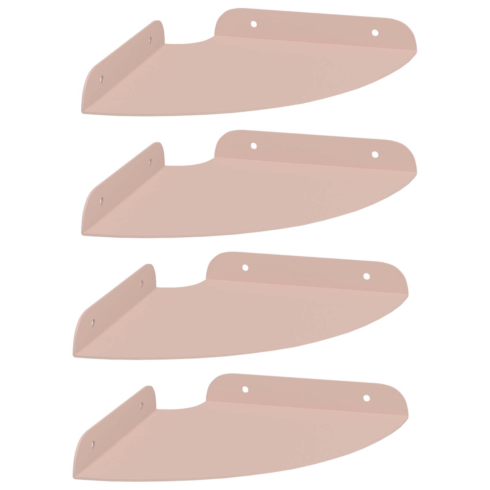 Drijvende plank met plank met opslag 4 pcs Roze 18 x 18 x 2 cm