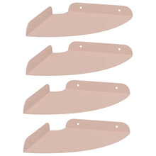 Drijvende plank met plank met opslag 4 pcs Roze 18 x 18 x 2 cm