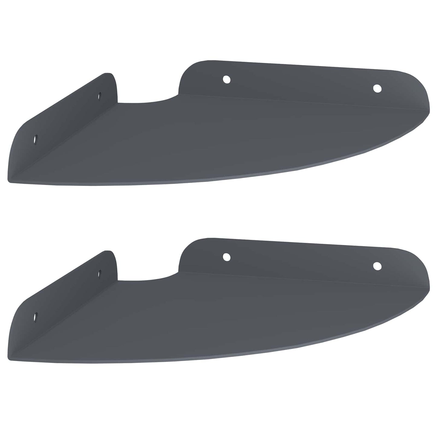 Drijvende plank met plank 2 pcs Antraciet 18 x 18 x 2 cm