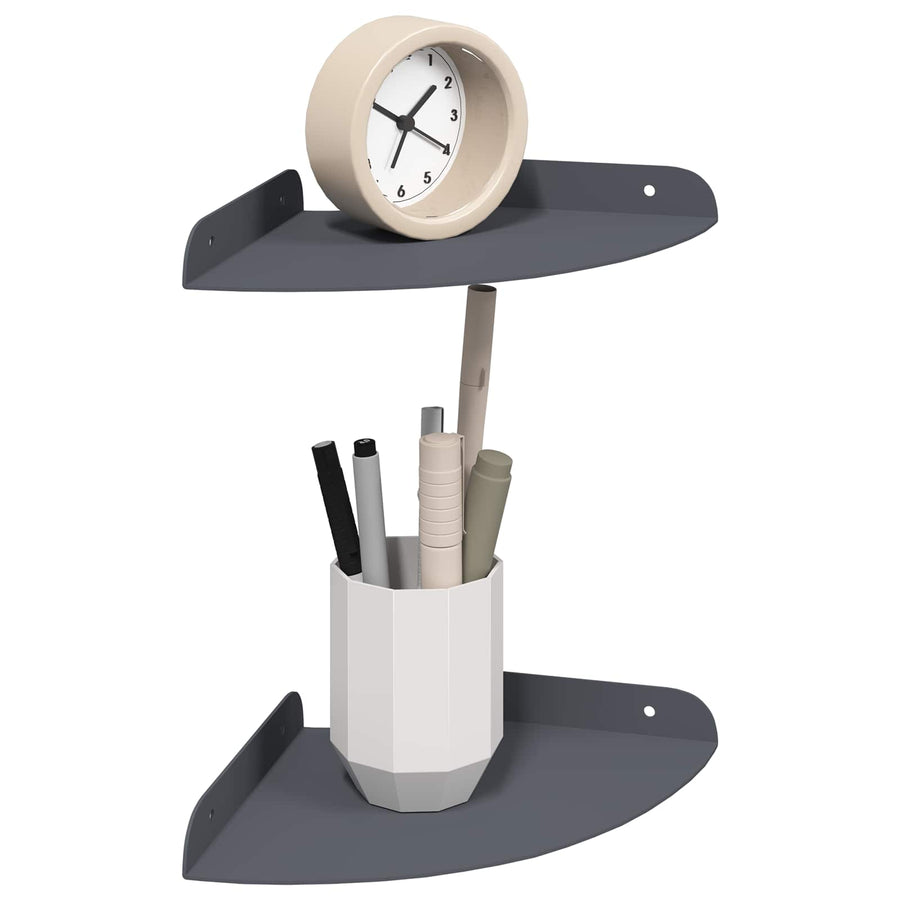 Drijvende plank met plank 2 pcs Antraciet 18 x 18 x 2 cm