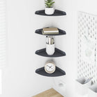 Floating Shelf with Shelf 4 pcs Anthracite 18 x 18 x 2 cm