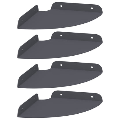 Drijvende plank met plank 4 pcs Antraciet 18 x 18 x 2 cm