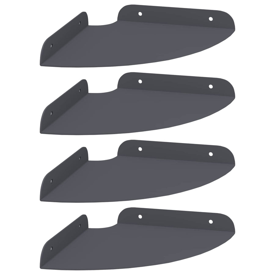 Drijvende plank met plank 4 pcs Antraciet 18 x 18 x 2 cm