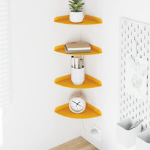 Drijvende plank met plank 4 pcs Mosterdgeel 18 x 18 x 2 cm