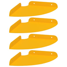 Drijvende plank met plank 4 pcs Mosterdgeel 18 x 18 x 2 cm